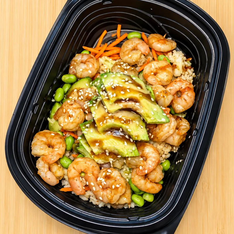 Sushi Roll Bowl, cooked and plated